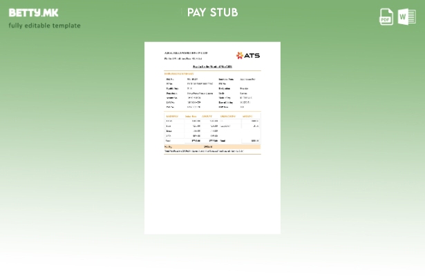 Модерен стил на шаблон за уплатница Aerial Telecom Solutions